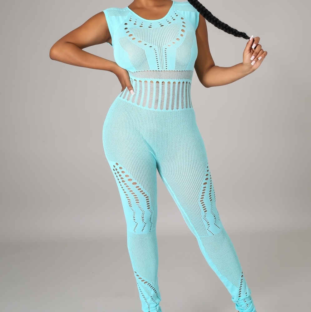 Crochet Women's Jumpsuit - Picture 3 of 11